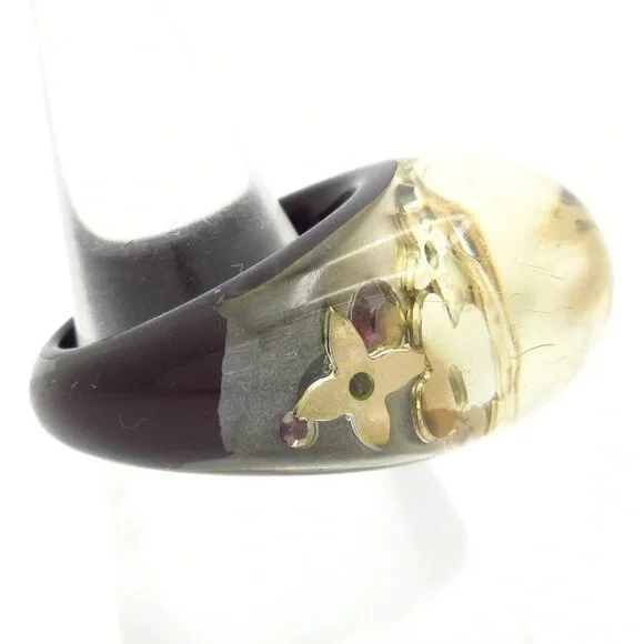 LOUIS VUITTON Bague Inclusion - Purple Ring #6 1/2